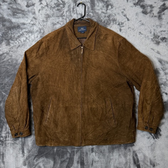 Brooks Brothers Other - Brooks Brothers 346 Full Zip Leather Jacket Size X-Large Long Sleeve Collard